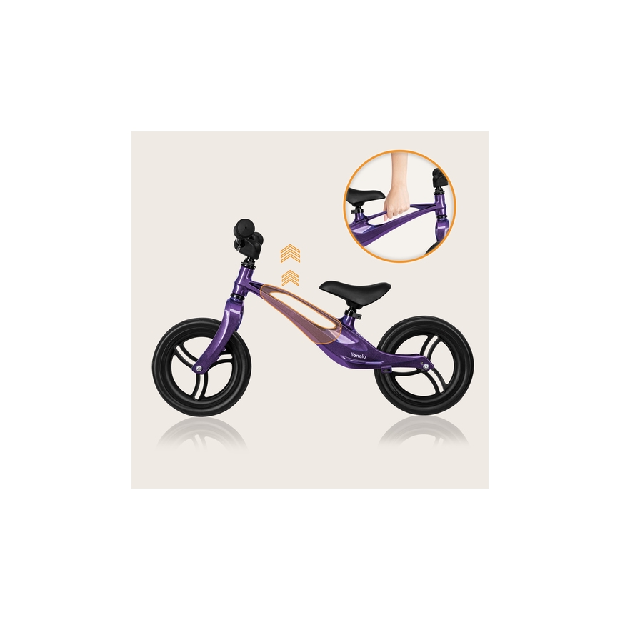 Lionelo - Bicicleta de equilíbrio BART roxa