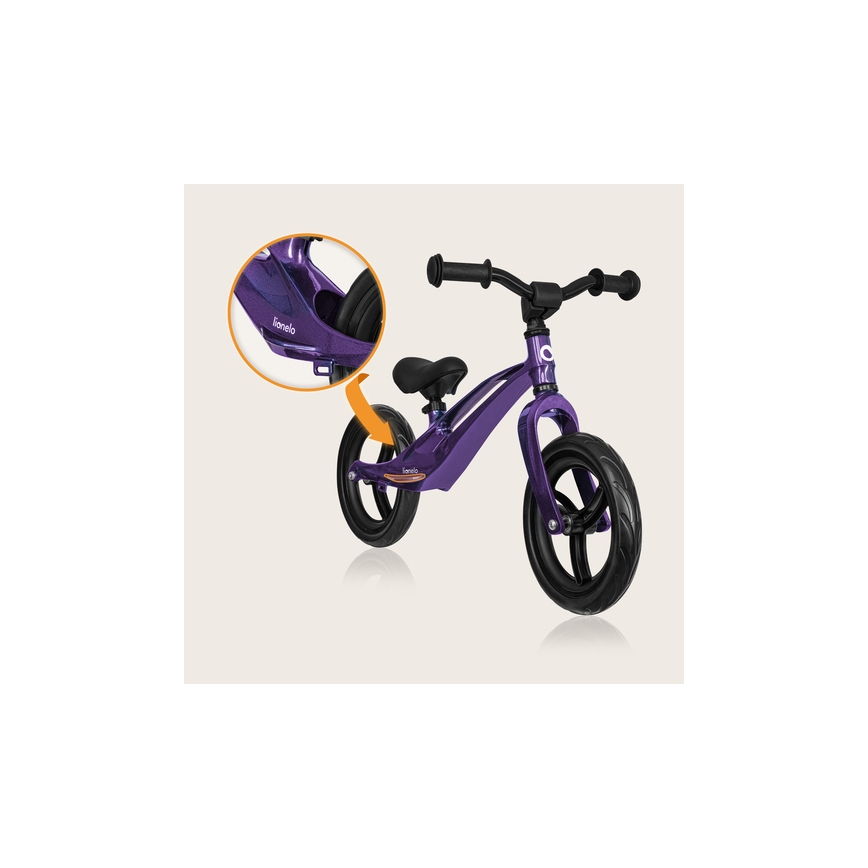 Lionelo - Bicicleta de equilíbrio BART roxa