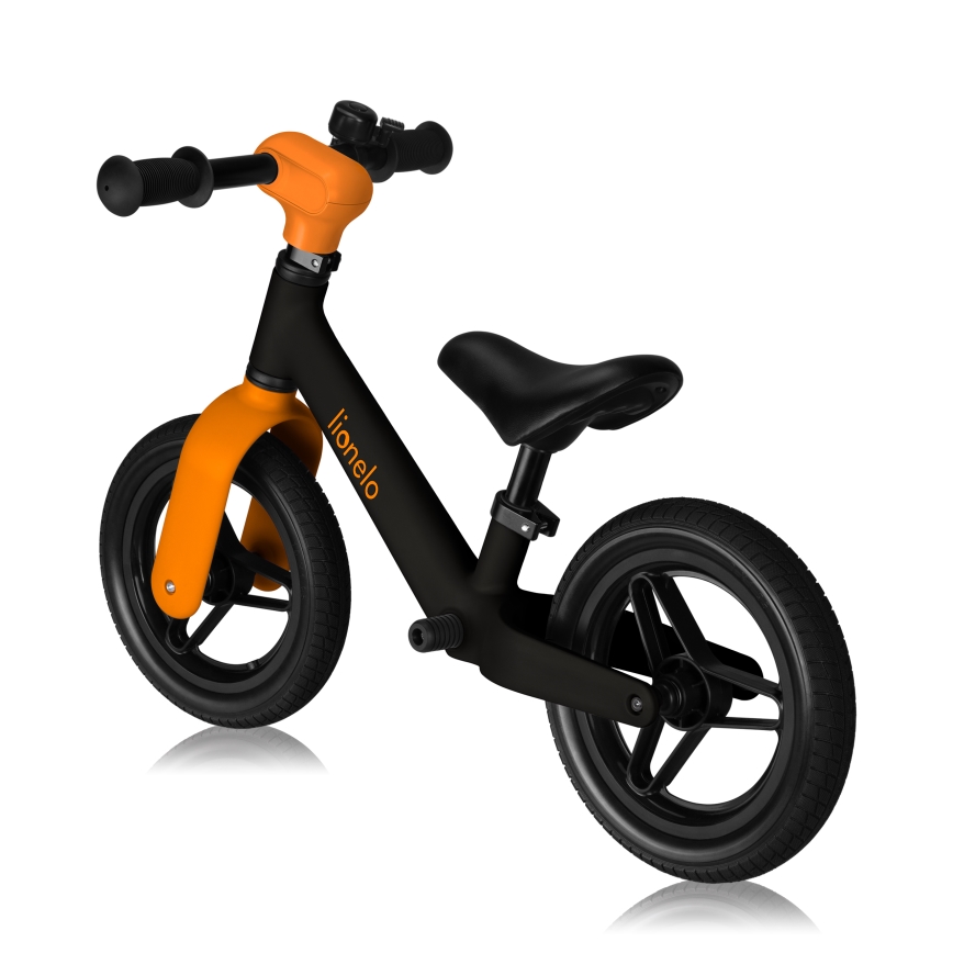 Lionelo - Bicicleta de Equilíbrio TONI Preto e Laranja