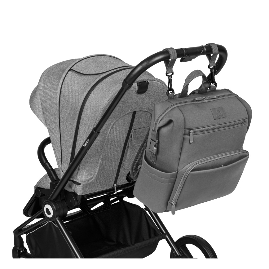 Lionelo - Bolsa de fraldas para carrinho CUBE Grey Stone