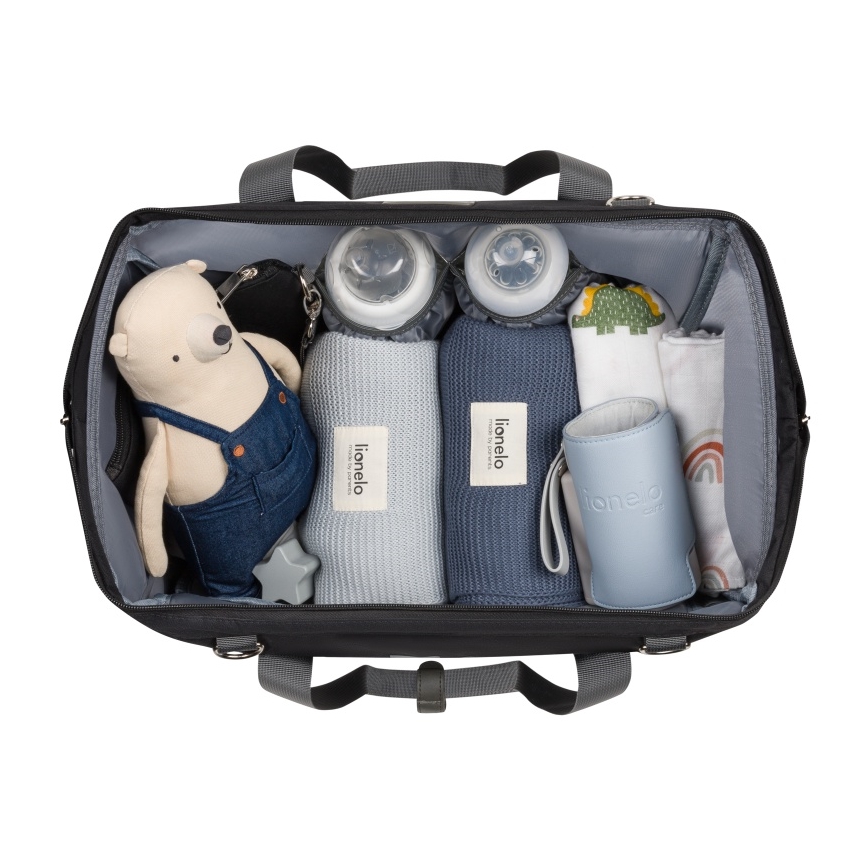 Lionelo - Bolsa de fraldas para carrinho IDA Black Onyx