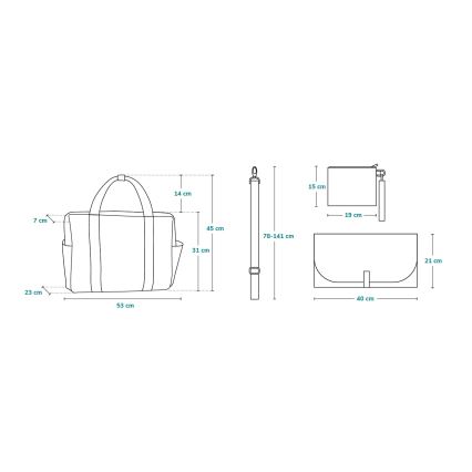 Lionelo - Bolsa de fraldas para carrinho IDA Cinza Concreto