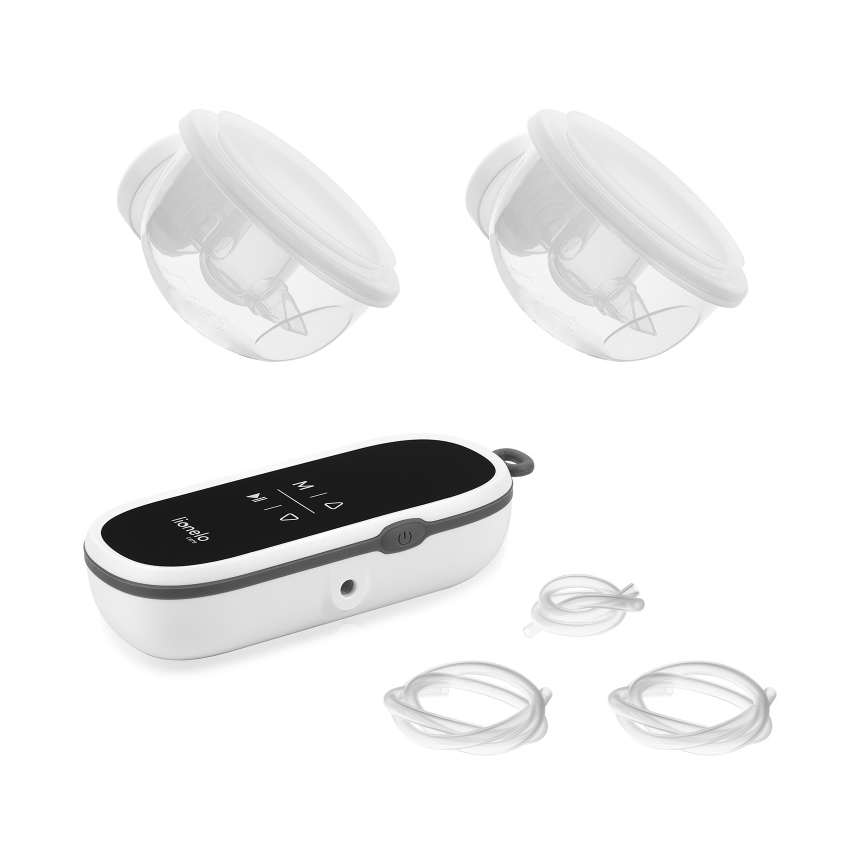 Lionelo - Bomba elétrica recarregável dupla para extração de leite materno TWEE FREE 5V 1500 mAh 150 ml