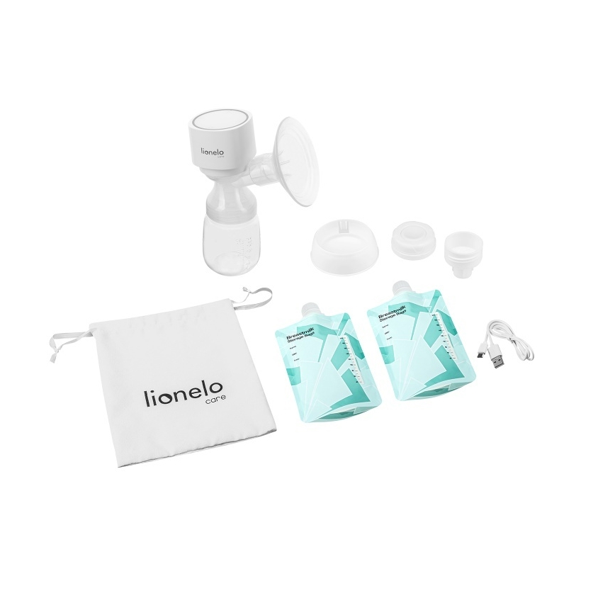 Lionelo - Bomba elétrica recarregável para extração de leite materno FIDI ONE 5V 1000 mAh 180 ml