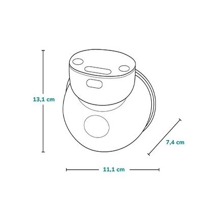 Lionelo - Tira-leite elétrico recarregável para leite materno FIDI FREE SIMPLE 5V 1000 mAh 180 ml