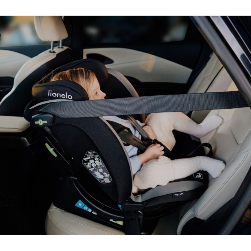 Lionelo - Cadeira auto AART i-Tamanho 40-150 cm preto/cinzento