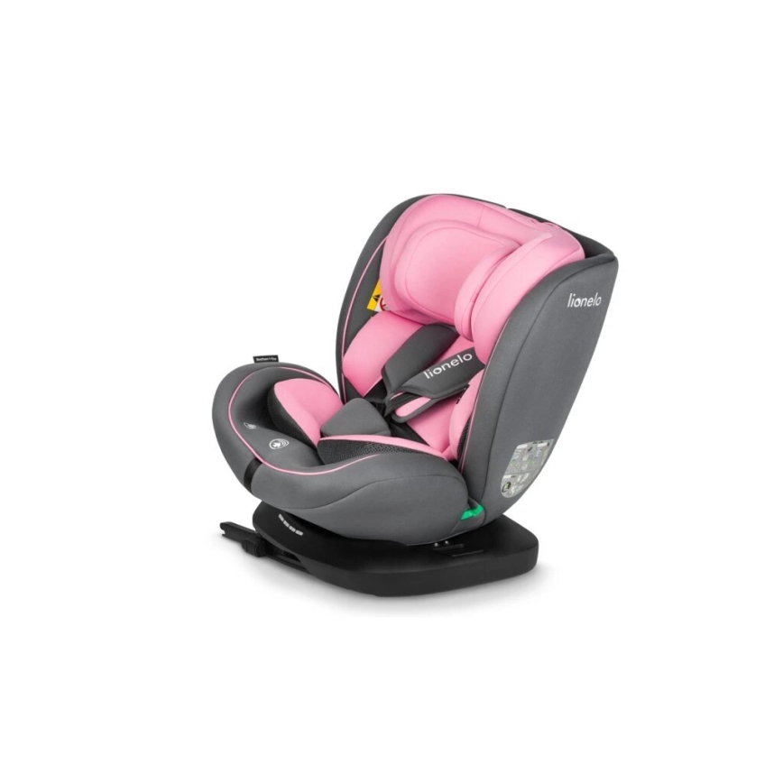 Lionelo - Cadeira auto BASTIAAN i-Size 40-150 cm cinzenta/rosa