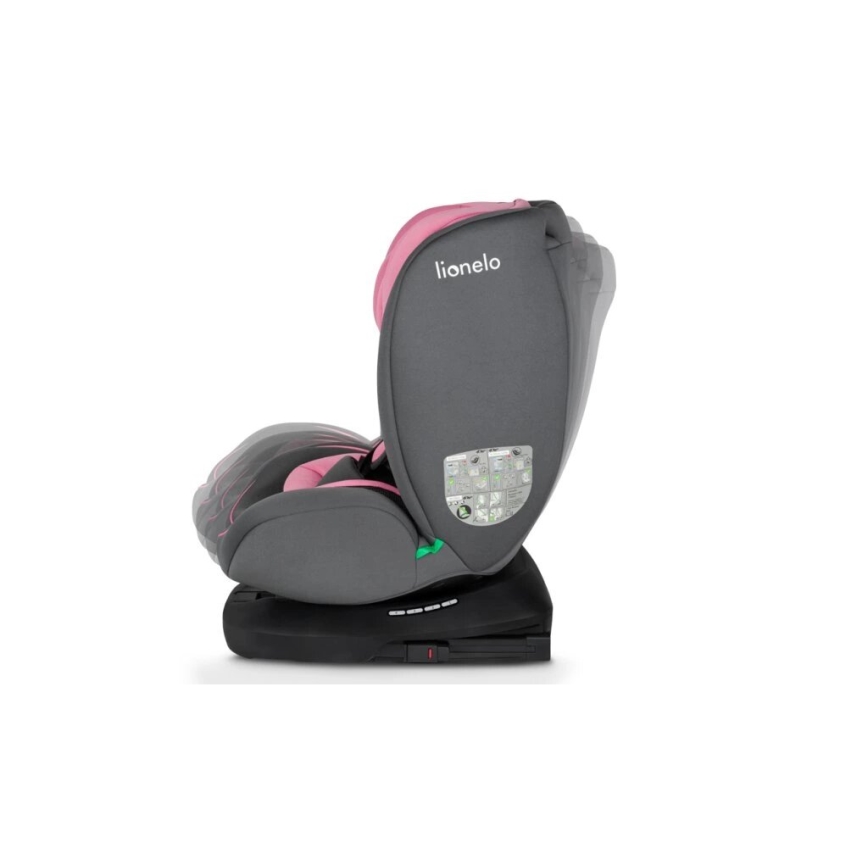 Lionelo - Cadeira auto BASTIAAN i-Size 40-150 cm cinzenta/rosa
