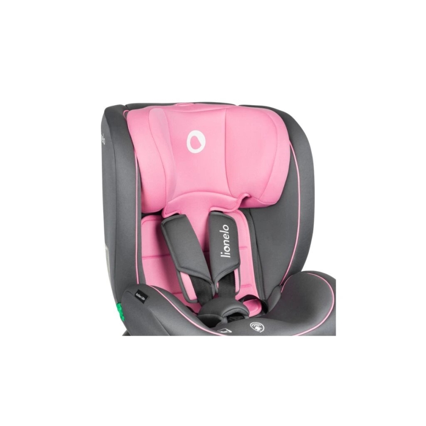 Lionelo - Cadeira auto BASTIAAN i-Size 40-150 cm cinzenta/rosa