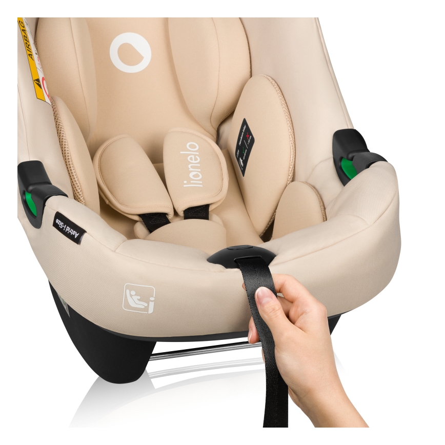 Lionelo - Cadeira auto com base ASTRID SET i-Size 40-87 cm Bege Areia