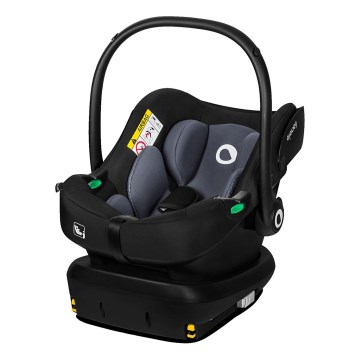 Lionelo - Cadeira auto com base ASTRID SET i-Size 40-87 cm Preto/Cinzento
