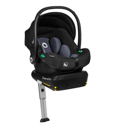 Lionelo - Cadeira auto com base ASTRID SET i-Size 40-87 cm Preto/Cinzento