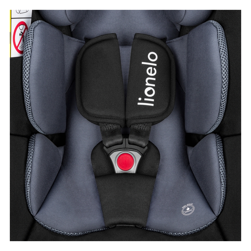 Lionelo - Cadeira auto com base ASTRID SET i-Size 40-87 cm Preto/Cinzento