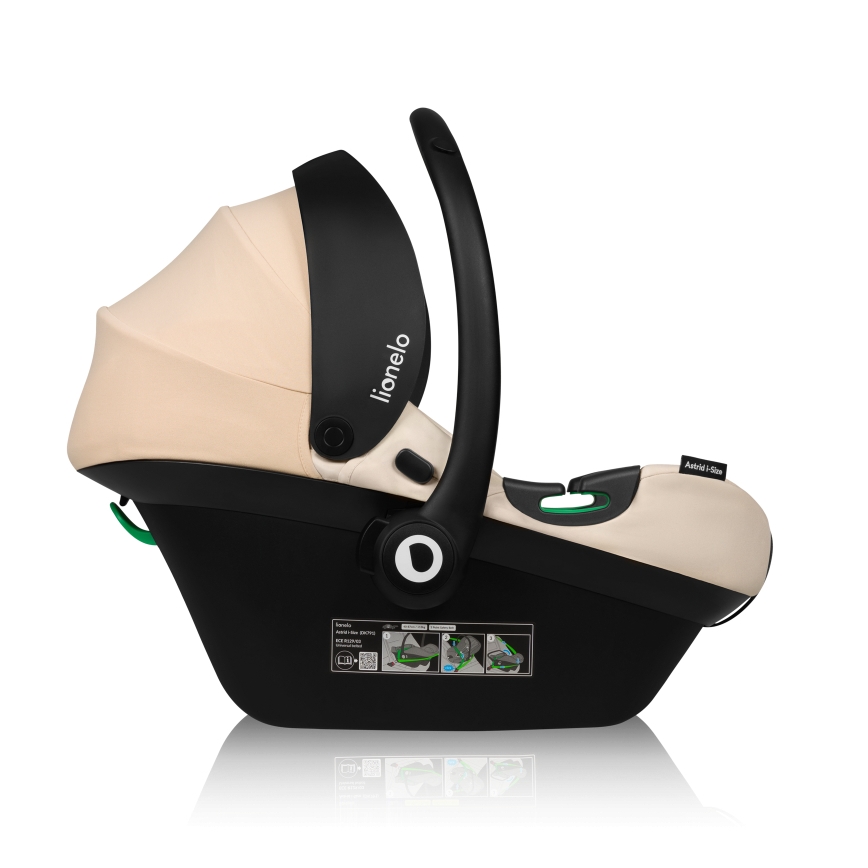 Lionelo - Cadeira auto com base giratória ASTRID SET i-Size 40-87 cm Bege Areia