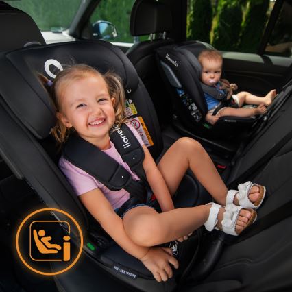 Lionelo - Cadeira auto com base giratória BASTIAAN i-Size 40-150 cm Grey Stone