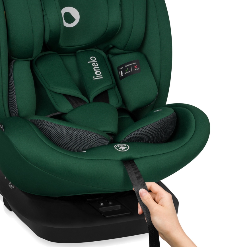 Lionelo - Cadeira auto com base giratória BASTIAAN i-Size 40-150 cm Verde Floresta