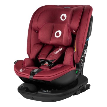 Lionelo - Cadeira auto com base giratória BASTIAAN i-Size 40-150 cm Vermelho Borgonha