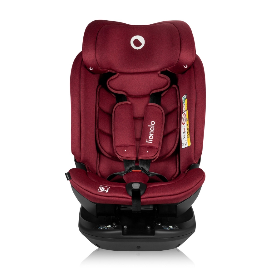 Lionelo - Cadeira auto com base giratória BASTIAAN i-Size 40-150 cm Vermelho Borgonha