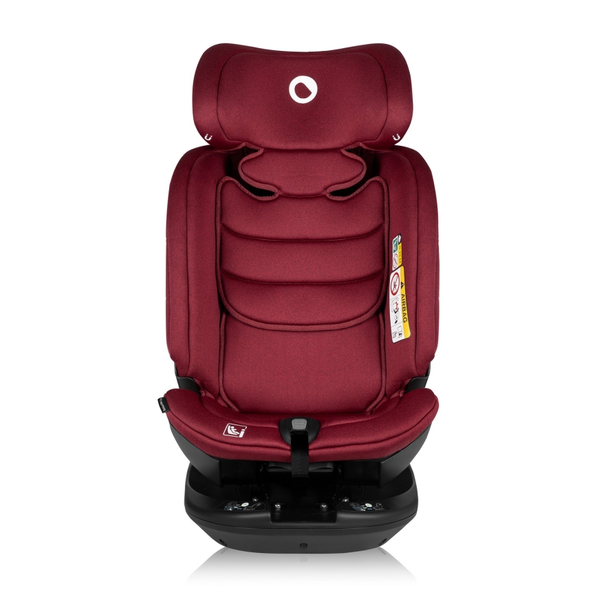 Lionelo - Cadeira auto com base giratória BASTIAAN i-Size 40-150 cm Vermelho Borgonha