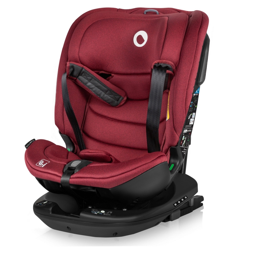 Lionelo - Cadeira auto com base giratória BASTIAAN i-Size 40-150 cm Vermelho Borgonha