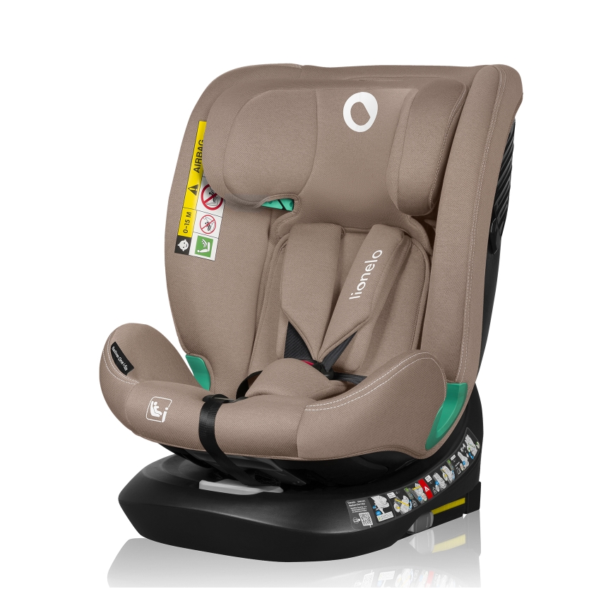 Lionelo - Cadeira auto giratória com base BASTIAAN ONE i-Size 40-150 cm cor areia