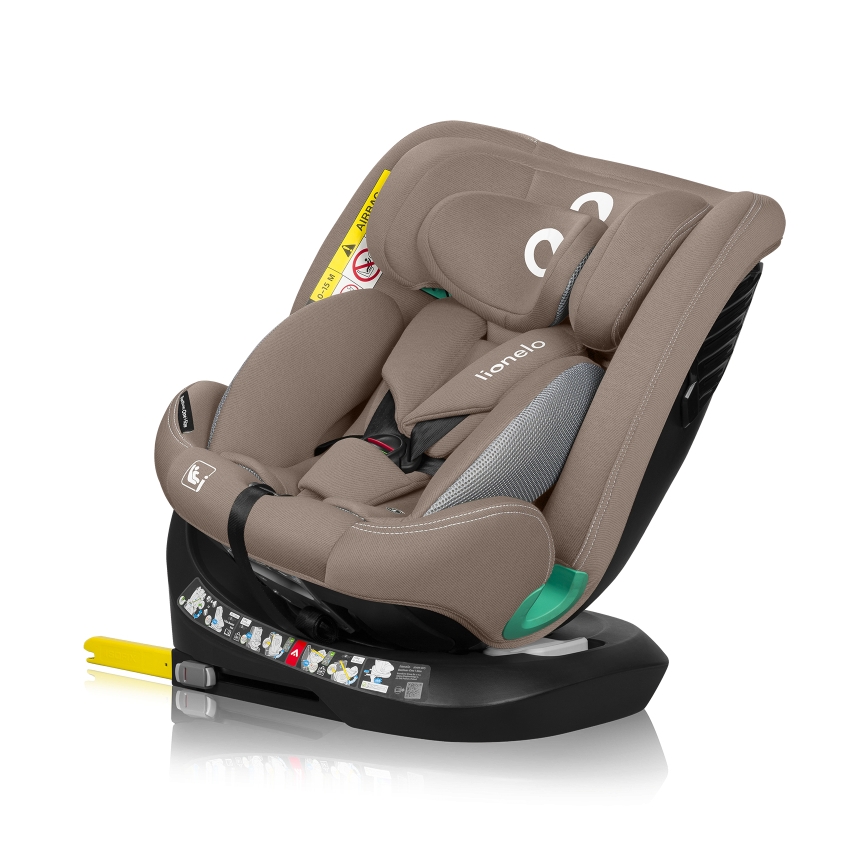 Lionelo - Cadeira auto giratória com base BASTIAAN ONE i-Size 40-150 cm cor areia