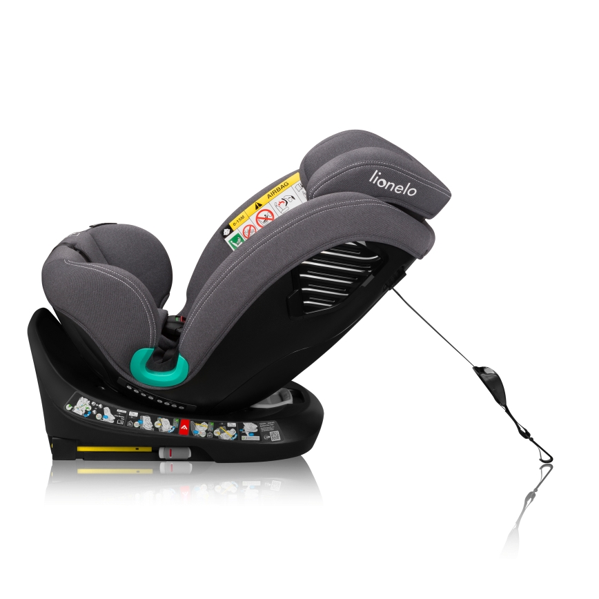 Lionelo - Cadeira auto com base giratória BASTIAAN ONE i-Size 40-150 cm Grey Stone