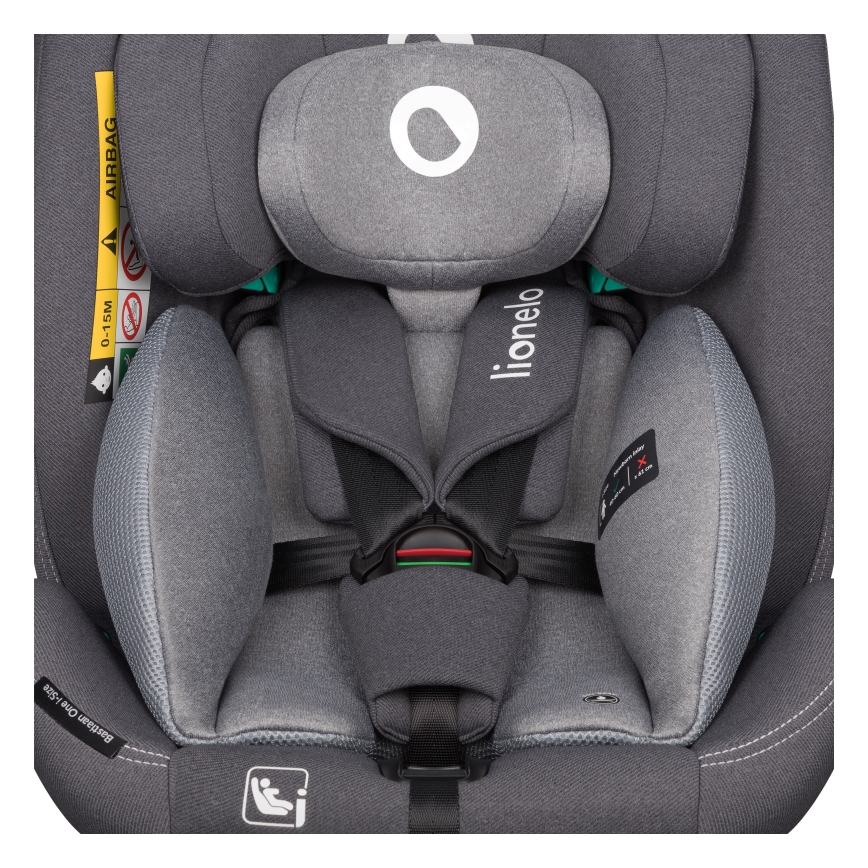 Lionelo - Cadeira auto com base giratória BASTIAAN ONE i-Size 40-150 cm Grey Stone