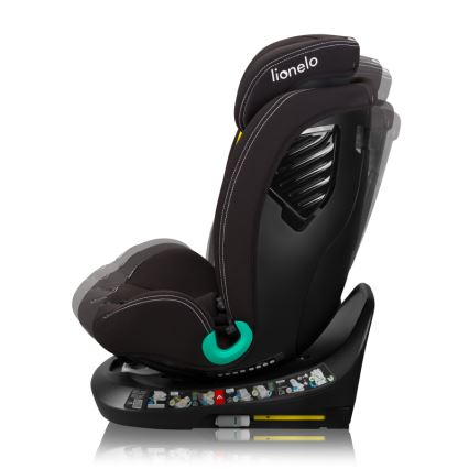 Lionelo - Cadeira auto com base giratória BASTIAAN ONE i-Size 40-150 cm Black Carbon