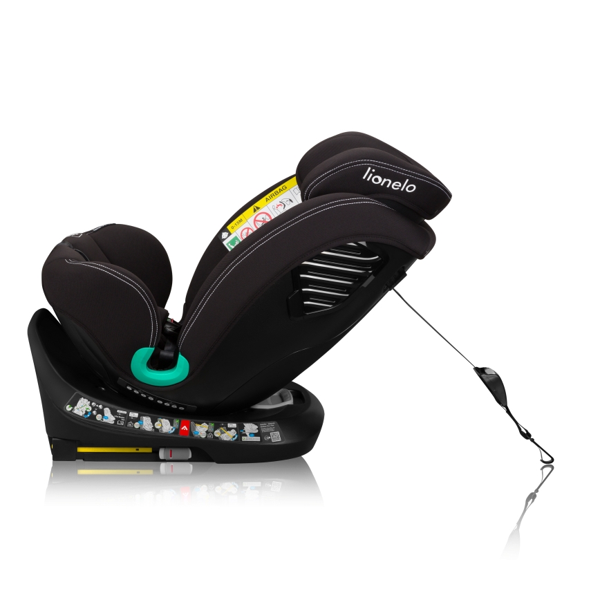Lionelo - Cadeira auto com base giratória BASTIAAN ONE i-Size 40-150 cm Black Carbon