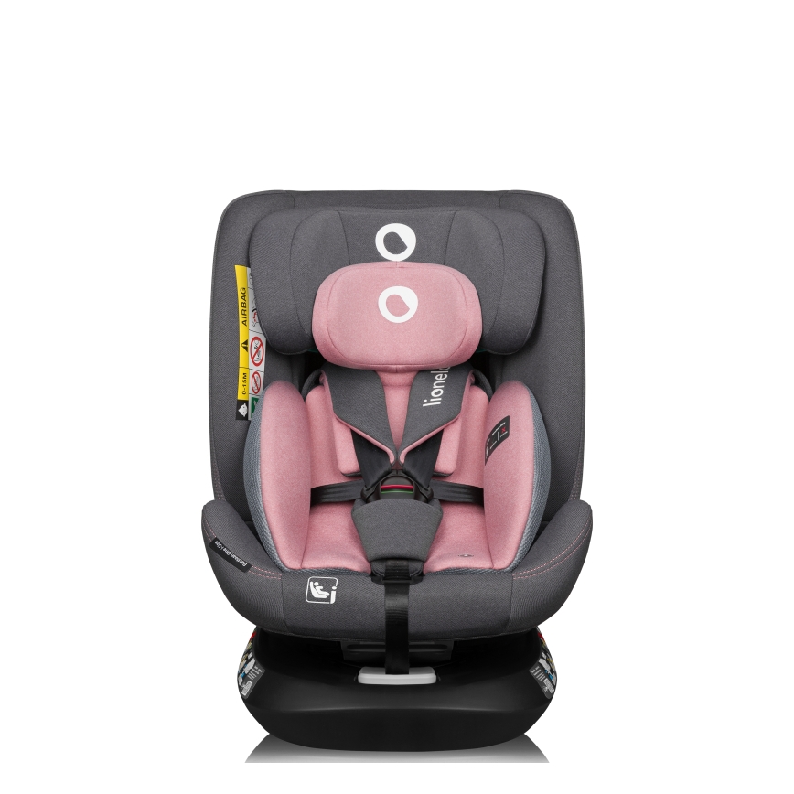 Lionelo - Cadeira auto com base giratória BASTIAAN ONE i-Size 40-150 cm Rosa Pink