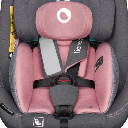 Lionelo - Cadeira auto com base giratória BASTIAAN ONE i-Size 40-150 cm Rosa Pink