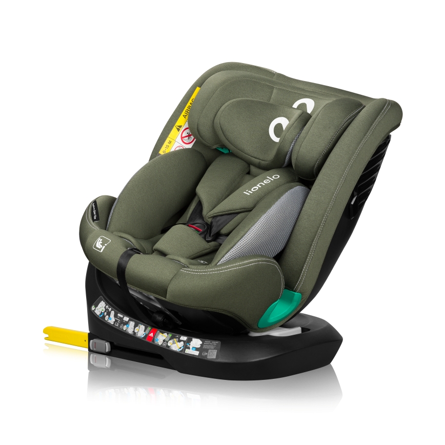 Lionelo - Cadeira auto com base giratória BASTIAAN ONE i-Size 40-150 cm Verde Oliva