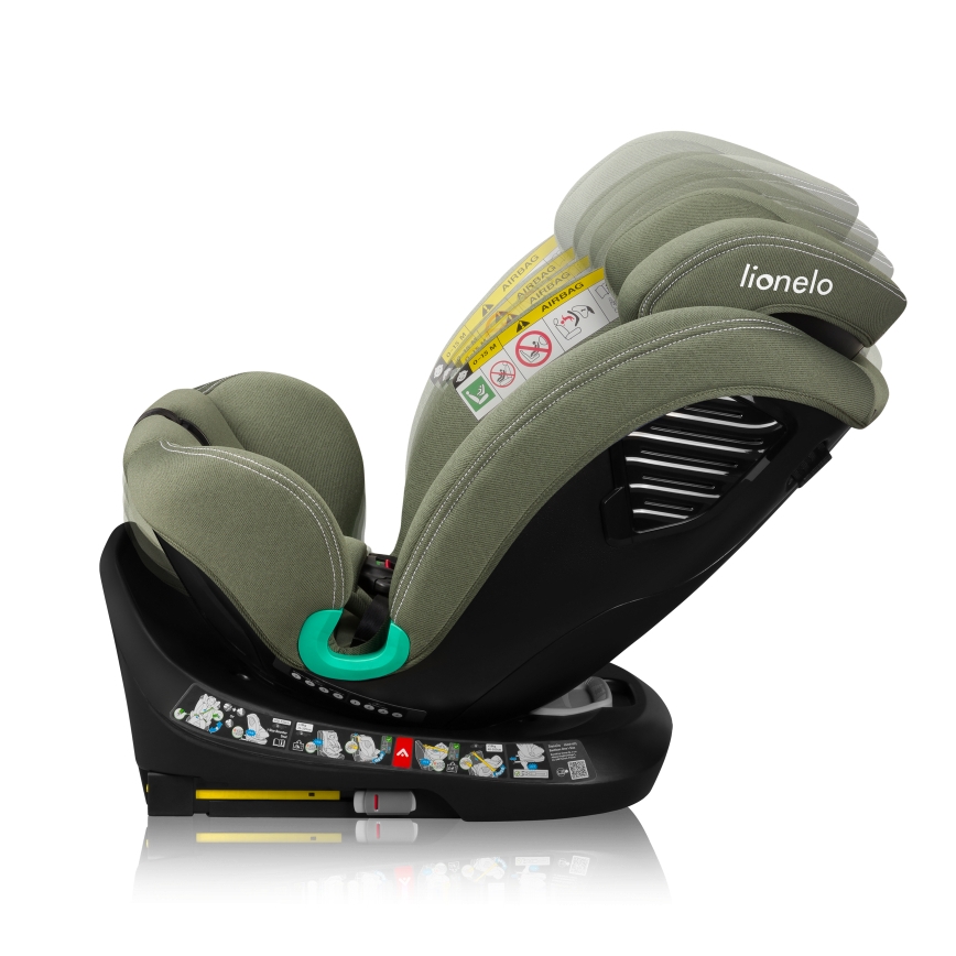Lionelo - Cadeira auto com base giratória BASTIAAN ONE i-Size 40-150 cm Verde Oliva