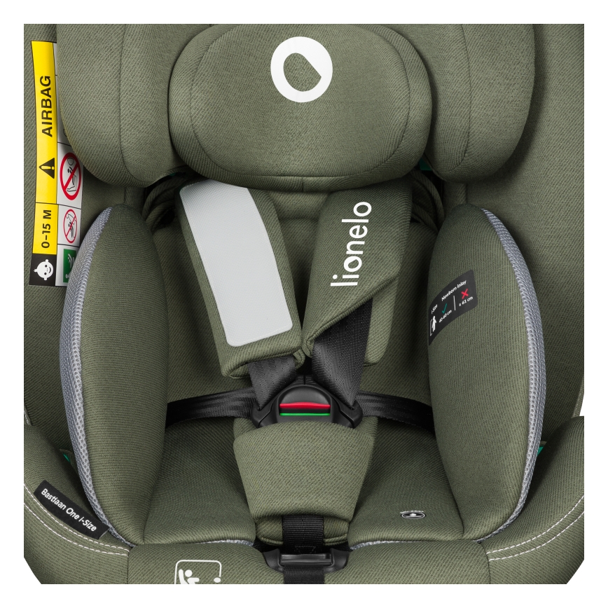 Lionelo - Cadeira auto com base giratória BASTIAAN ONE i-Size 40-150 cm Verde Oliva