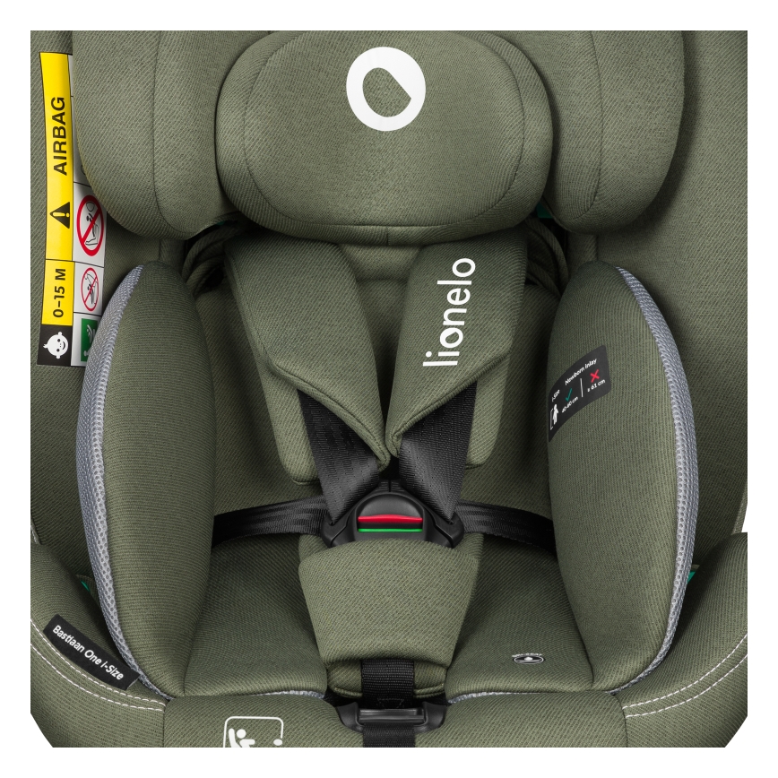 Lionelo - Cadeira auto com base giratória BASTIAAN ONE i-Size 40-150 cm Verde Oliva