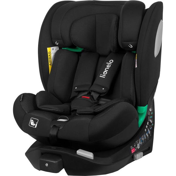 Lionelo - Cadeira auto com base giratória BRAAM AIR i-Size 40-150 cm Preto Carbono