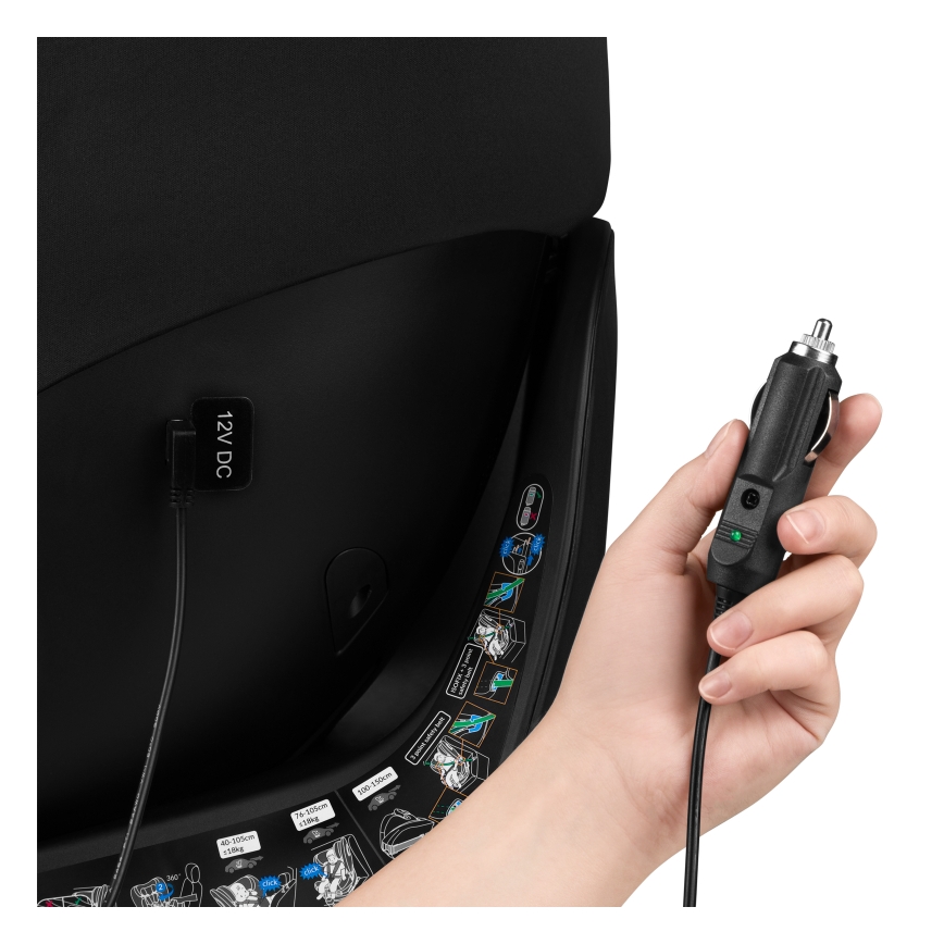 Lionelo - Cadeira auto com base giratória BRAAM AIR i-Size 40-150 cm Preto Carbono