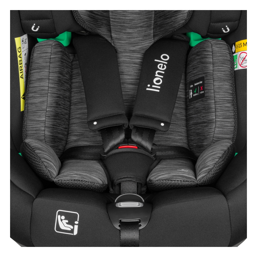 Lionelo - Cadeira auto com base giratória BRAAM i-Size 40-150 cm Black Carbon