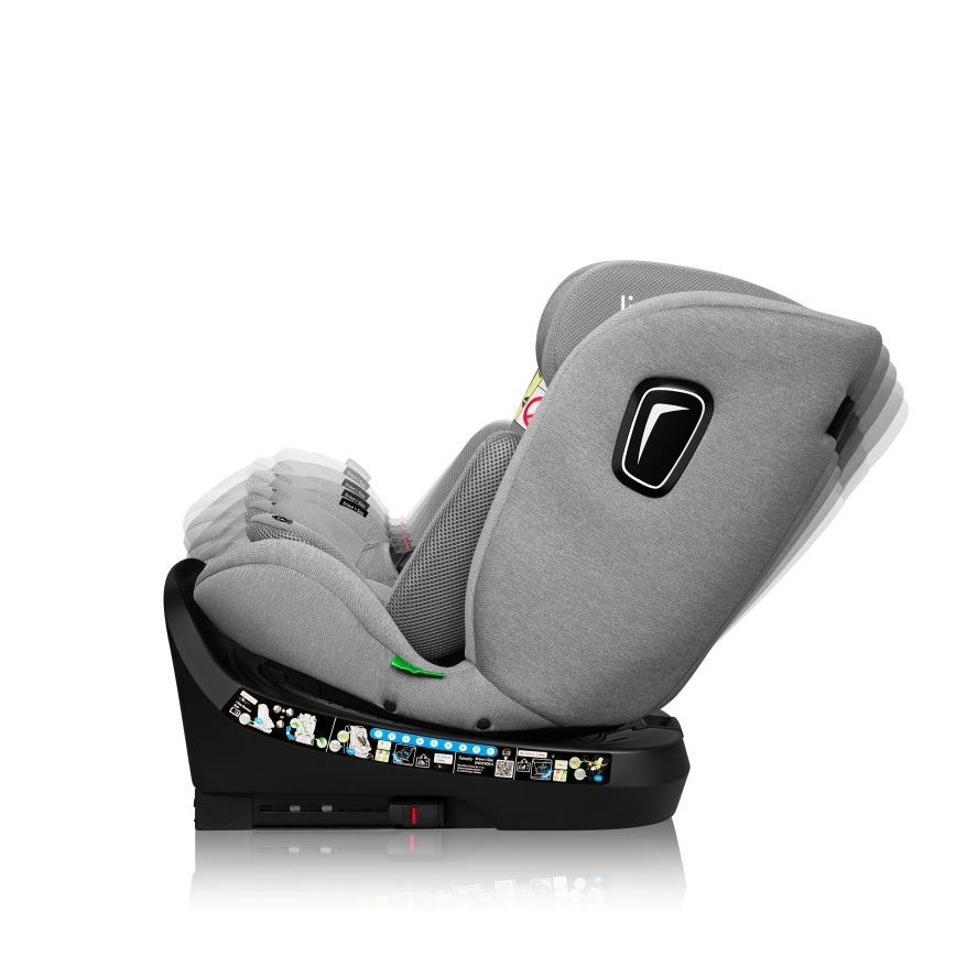 Lionelo - Cadeira auto com base giratória BRAVE i-Size 40-150 cm Pedra Cinzenta