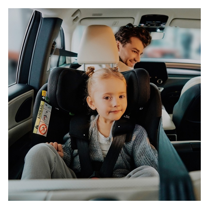 Lionelo - Cadeira auto com base giratória BRAVE i-Size 40–150 cm Preto Carbono