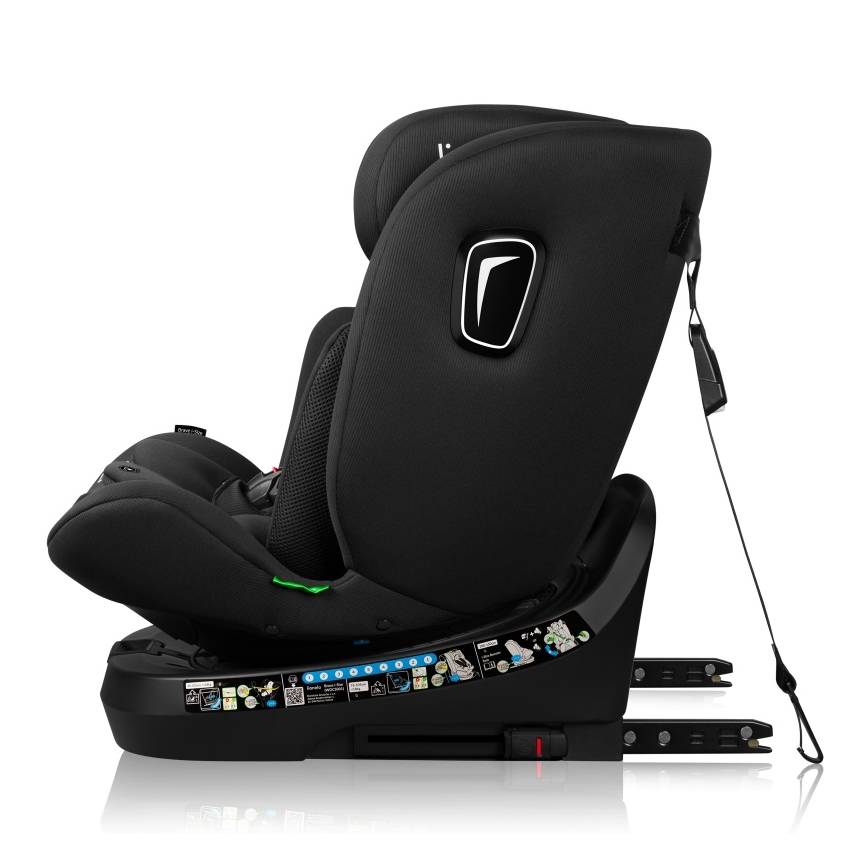 Lionelo - Cadeira auto com base giratória BRAVE i-Size 40–150 cm Preto Carbono
