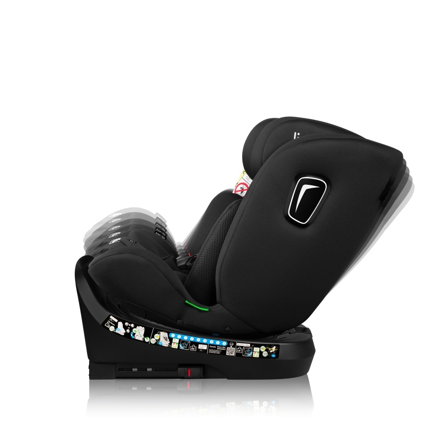 Lionelo - Cadeira auto com base giratória BRAVE i-Size 40–150 cm Preto Carbono