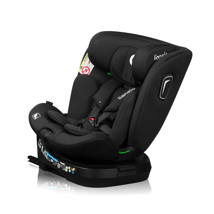 Lionelo - Cadeira auto com base giratória BRAVE i-Size 40–150 cm Preto Carbono