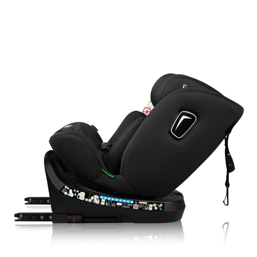 Lionelo - Cadeira auto com base giratória BRAVE i-Size 40–150 cm Preto Carbono