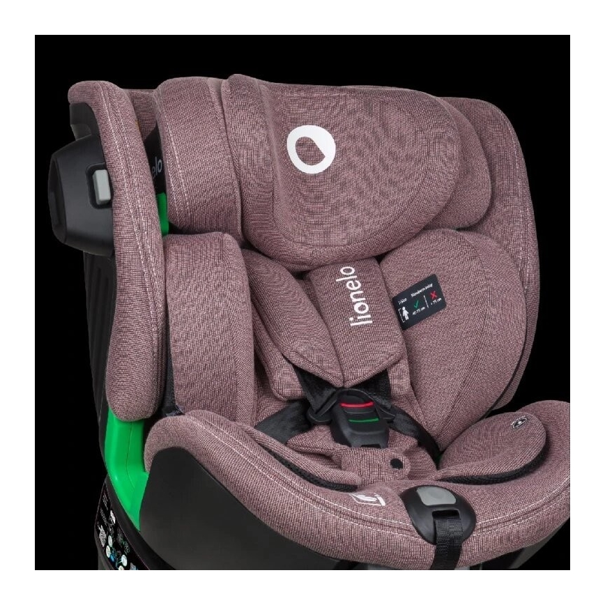 Lionelo - Cadeira auto com base giratória HARMONY i-Size 40-150 cm rosa