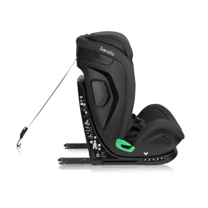 Lionelo - Cadeira auto com base giratória HARPER i-Size 76-150 cm Preto Carbono