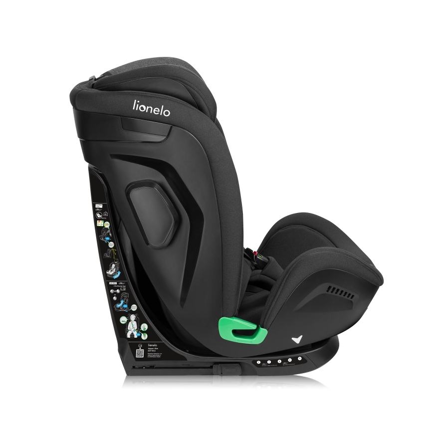 Lionelo - Cadeira auto com base giratória HARPER i-Size 76-150 cm Preto Carbono