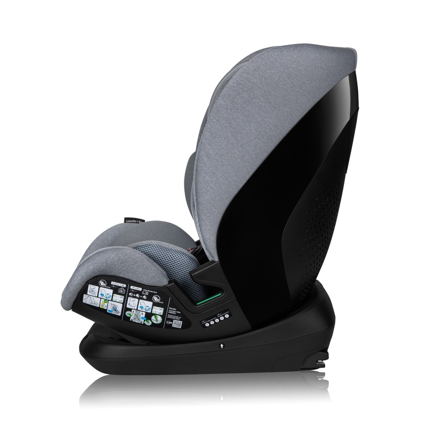 Lionelo - Cadeira auto com base giratória LAVENDER i-Size 76-150 cm Pedra Cinzenta