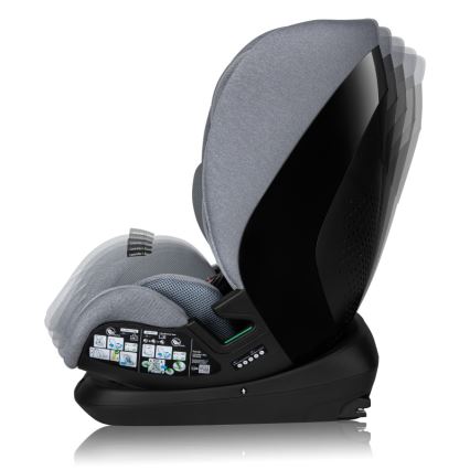 Lionelo - Cadeira auto com base giratória LAVENDER i-Size 76-150 cm Pedra Cinzenta